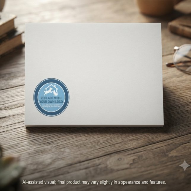 Animal Rescue Fundraiser Heartfelt Tribute Post-it Notes (Custom logo post-it notes for animal rescues, perfect for professional gifting and office notes.)