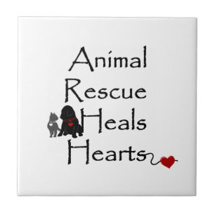 Animal Rescue Heals Hearts Text Pet Rescue Tile