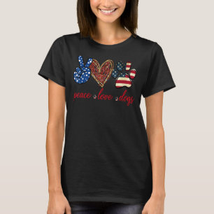 Animal Rescue  Men Women Kids Peace Love Adopt Dog T-Shirt
