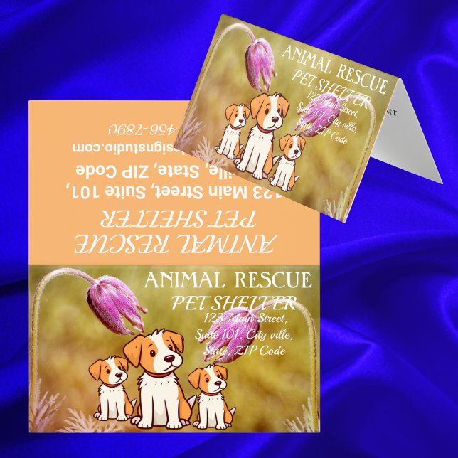 Animal Rescue Pet Shelter Organization Simple chic Business Card (Creator Uploaded)