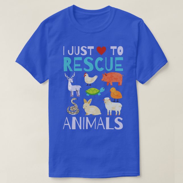 Animal Rescue Rescuing Animals Animal Control Work T-Shirt (Design Front)