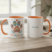 Animal rescue volunteer floral folk art