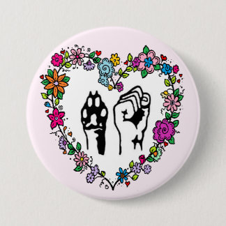 Animal rights button. 3 inch round button