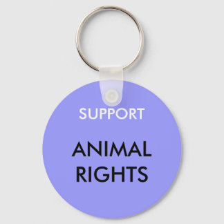 Animal Rights Keychain, Blue Keychain
