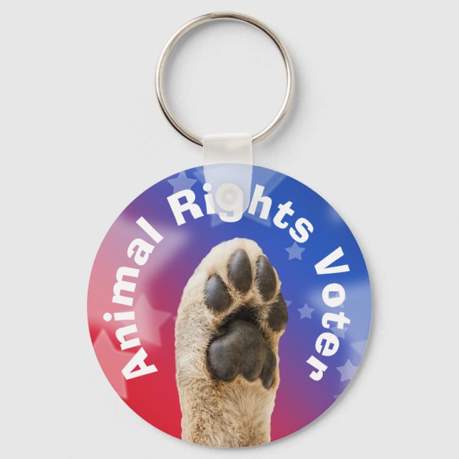 Animal Rights Voter Keychain (Front)