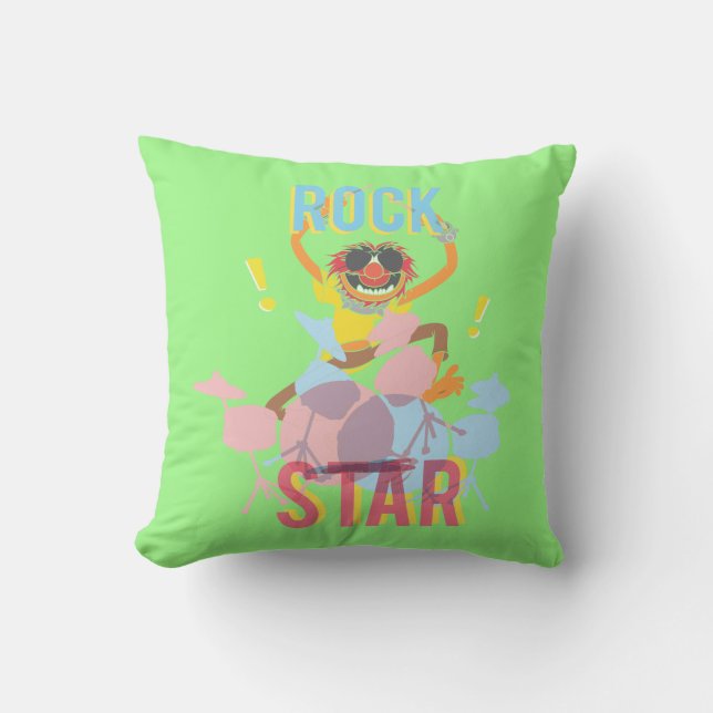Animal - Rock Star Throw Pillow (Front)