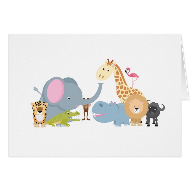 animal safari group white (Front Horizontal)