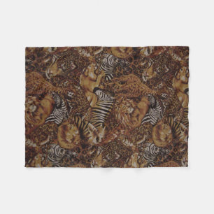 ANIMAL SAFARI JUNGLE FLEECE BLANKET