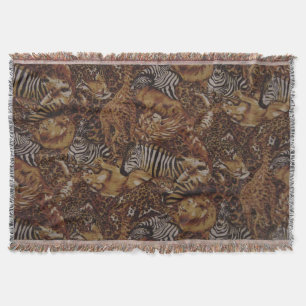 ANIMAL SAFARI JUNGLE THROW BLANKET