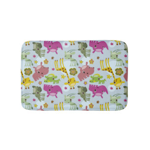 animal safari pattern bath mat