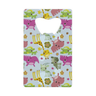 animal safari pattern credit card bottle opener