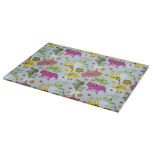 animal safari pattern cutting board
