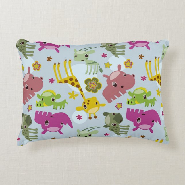 animal safari pattern decorative pillow (Front)