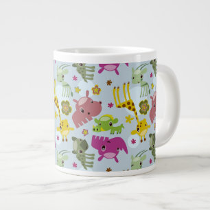 animal safari pattern large coffee mug