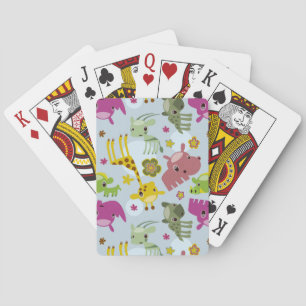 animal safari pattern playing cards