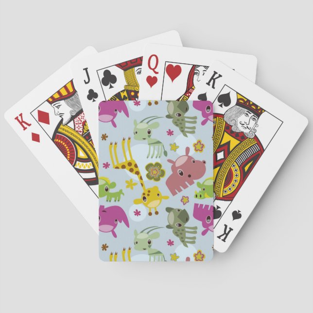 animal safari pattern playing cards (Back)