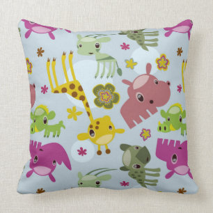 animal safari pattern throw pillow
