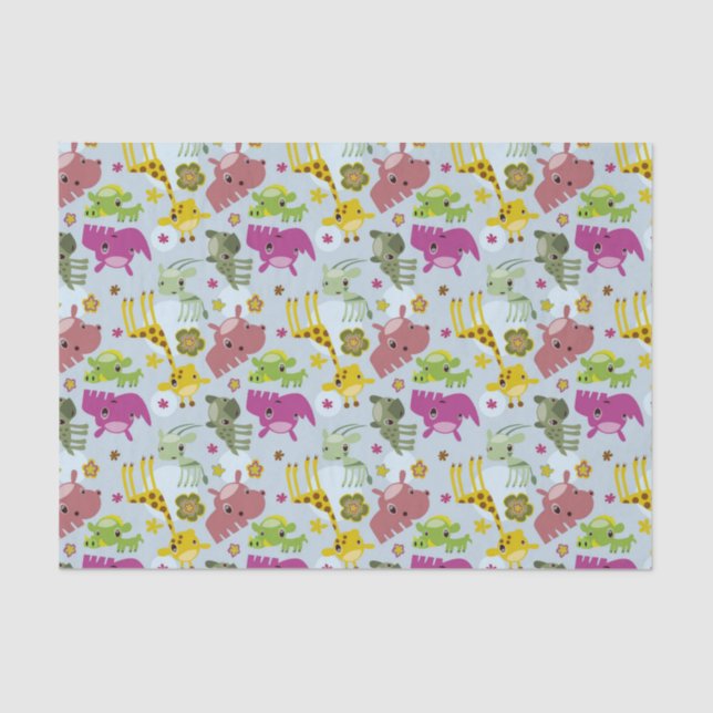 animal safari pattern tissue paper (Front)