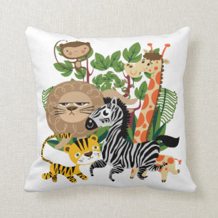Animal Safari Throw Pillow
