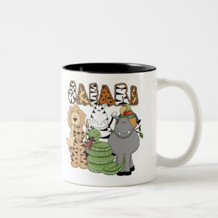 Animal Safari Two-Tone Coffee Mug