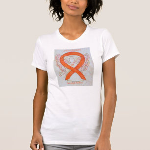 Animal Safety Orange Awareness Ribbon Angel Shirt