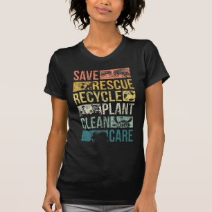 Animal Save Earth Turtle Climate Change Recycle T-Shirt