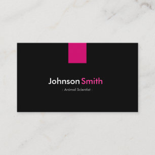 Animal Scientist Modern Rose Pink Business Card