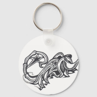 animal scorpion star tattoo keychain