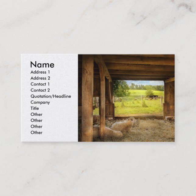 Animal - Sheep - Counting sheep Business Card (Front)
