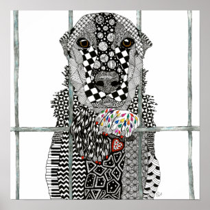 Animal Shelter Dog Poster  24"x 24"