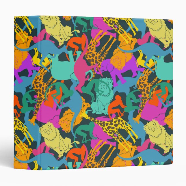 Animal Silhouettes Pattern Binder (Front/Spine)