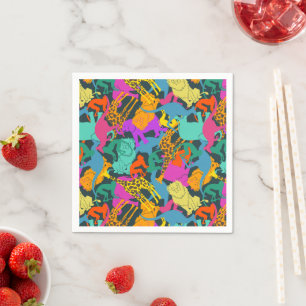 Animal Silhouettes Pattern Napkin