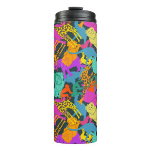 Animal Silhouettes Pattern Thermal Tumbler