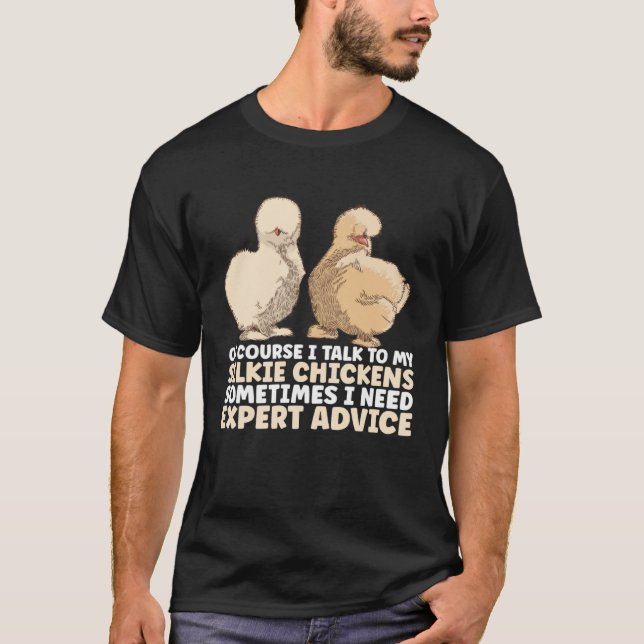 Animal Silkie Chicken Silky Chinese Silk T-Shirt (Front)