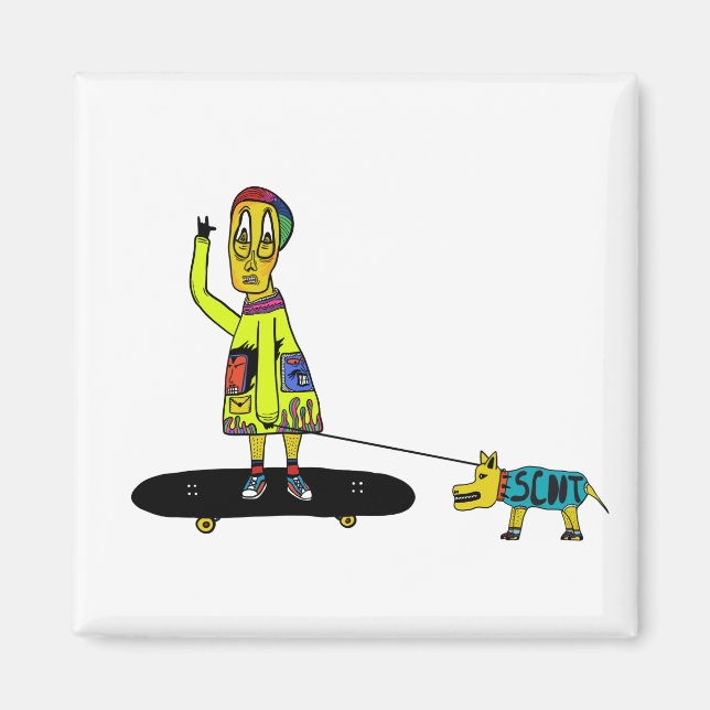 animal skateboards magnet (Front)