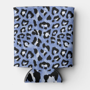 Animal Skin Allure: Watercolor Leopard Can Cooler