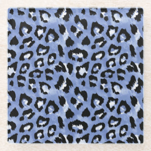 Animal Skin Allure: Watercolor Leopard Glass Coaster