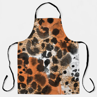Animal skin: creative leopard pattern. apron