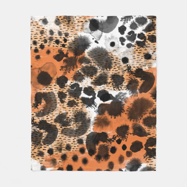 Animal skin: creative leopard pattern. fleece blanket (Front)