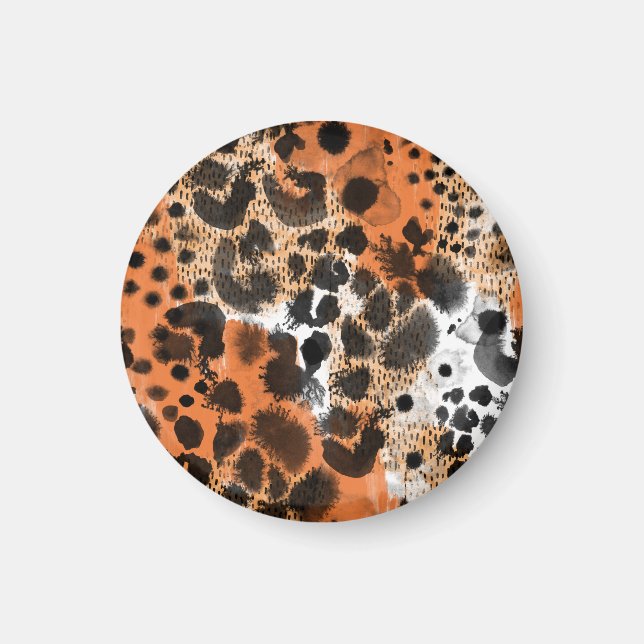 Animal skin: creative leopard pattern. magnet (Front)