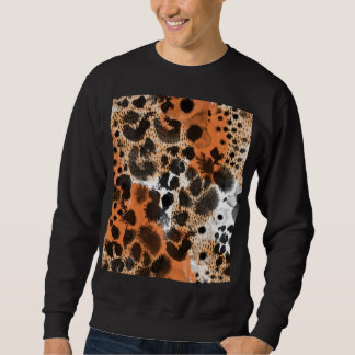 Animal skin: creative leopard pattern. sweatshirt