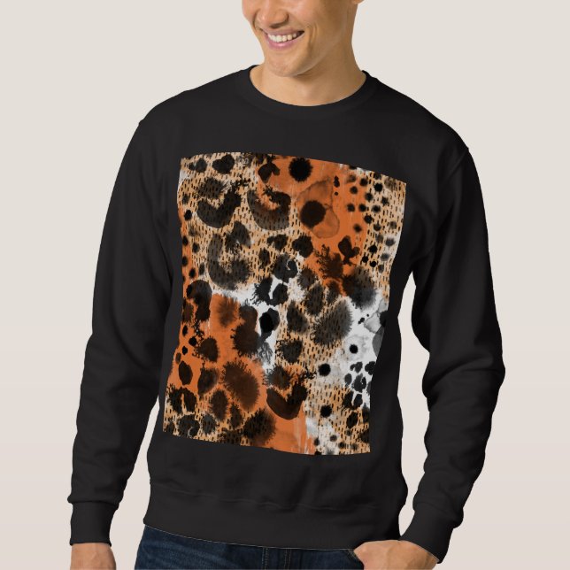 Animal skin: creative leopard pattern. sweatshirt (Front)