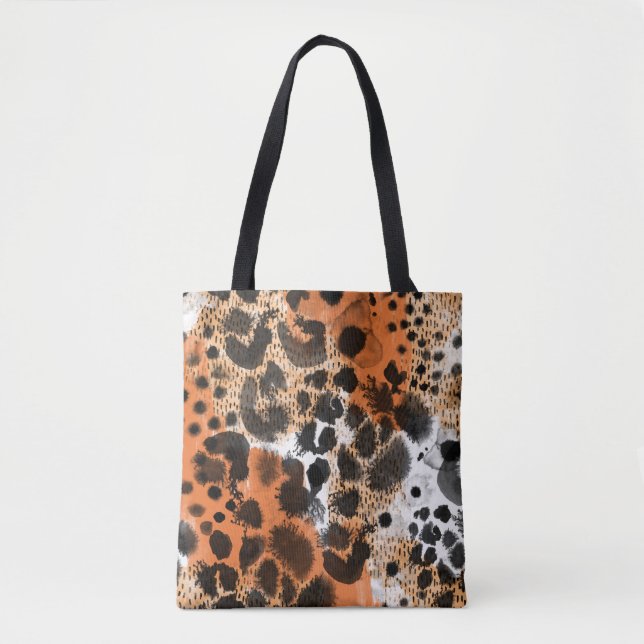 Animal skin: creative leopard pattern. tote bag (Front)