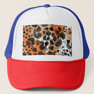 Animal skin: creative leopard pattern. trucker hat