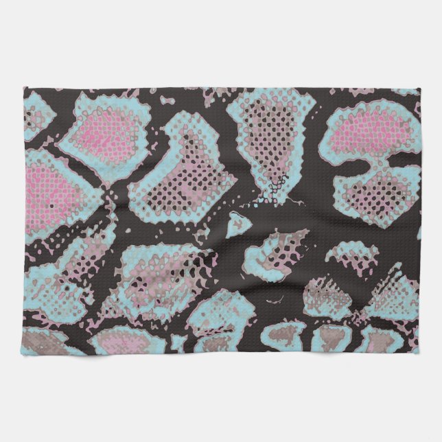 Animal skin pattern, vintage design. kitchen towel (Horizontal)