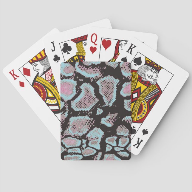 Animal skin pattern, vintage design. playing cards (Back)