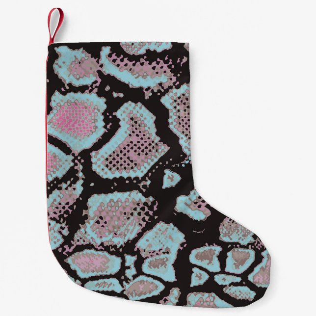 Animal skin pattern, vintage design. small christmas stocking (Front)