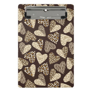 Animal skin with hearts mini clipboard