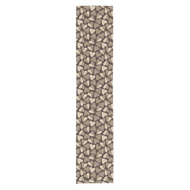 Animal skin with hearts short table runner (Front)