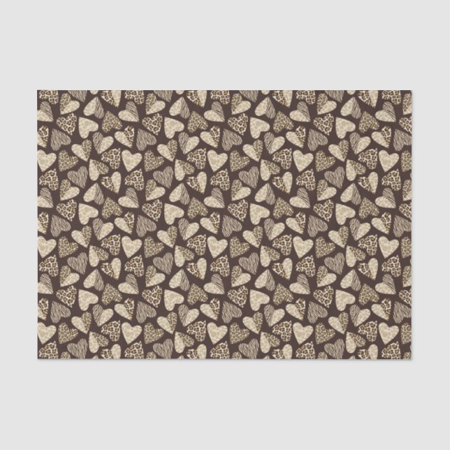 Animal skin with hearts tissue paper (Front)